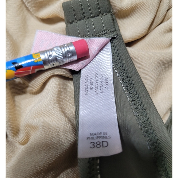 Victoria's Secret Olive Green Bikini Top with Yellow Trim And Skort Bottom - Picture 11 of 11